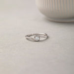 Classic Swirl Solitaire Ring, 10K Solid Gold, 1/5 ct Lab Grown Diamond-5