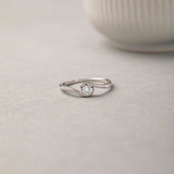 Classic Swirl Solitaire Ring, 10K Solid Gold, 1/5 ct Lab Grown Diamond-5