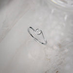 Classic Swirl Solitaire Ring, 10K Solid Gold, 1/5 ct Lab Grown Diamond-6