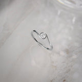 Classic Swirl Solitaire Ring, 10K Solid Gold, 1/5 ct Lab Grown Diamond-6