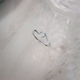 Classic Swirl Solitaire Ring, 10K Solid Gold, 1/5 ct Lab Grown Diamond-1