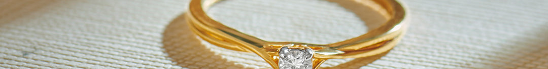 Twist Solitaire Ring, 14K Solid Gold, 1/10 ct Lab Grown Diamond-1