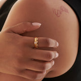 V Solitaire Ring, 14K Gold Vermeil, 1/5 ct Lab Grown Diamond-4