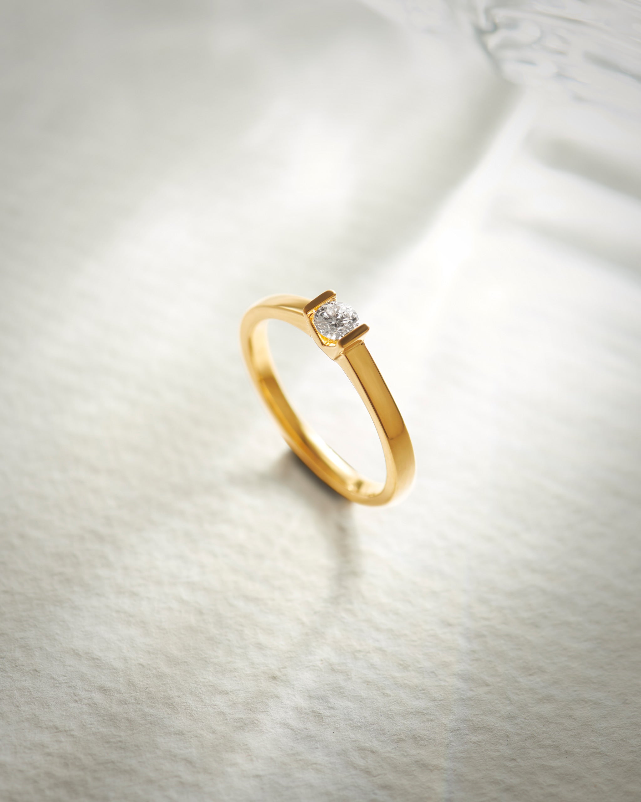 V Solitaire Ring