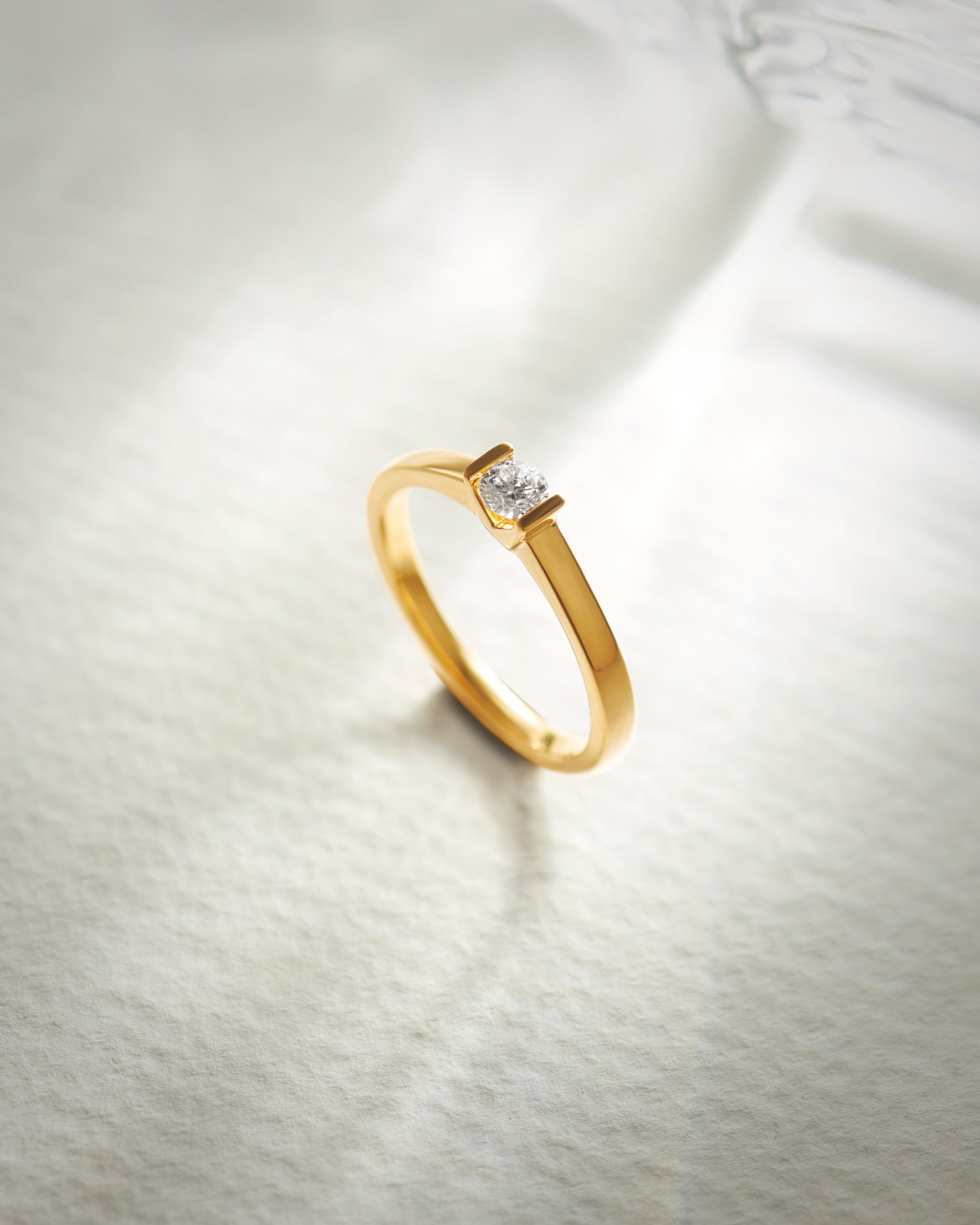 V Solitaire Ring, 14K Gold Vermeil, 1/5 ct Lab Grown Diamond-6