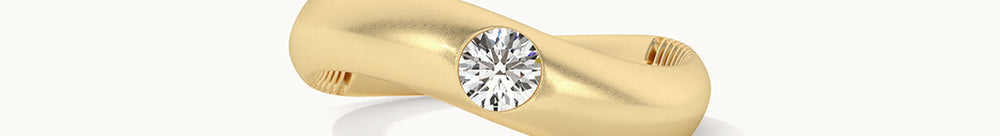Fine S Solitaire Ring, 14K Solid Gold, 1/4 ct Lab Grown Diamond-1