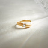 Fine S Solitaire Ring, 14K Solid Gold, 1/4 ct Lab Grown Diamond-9