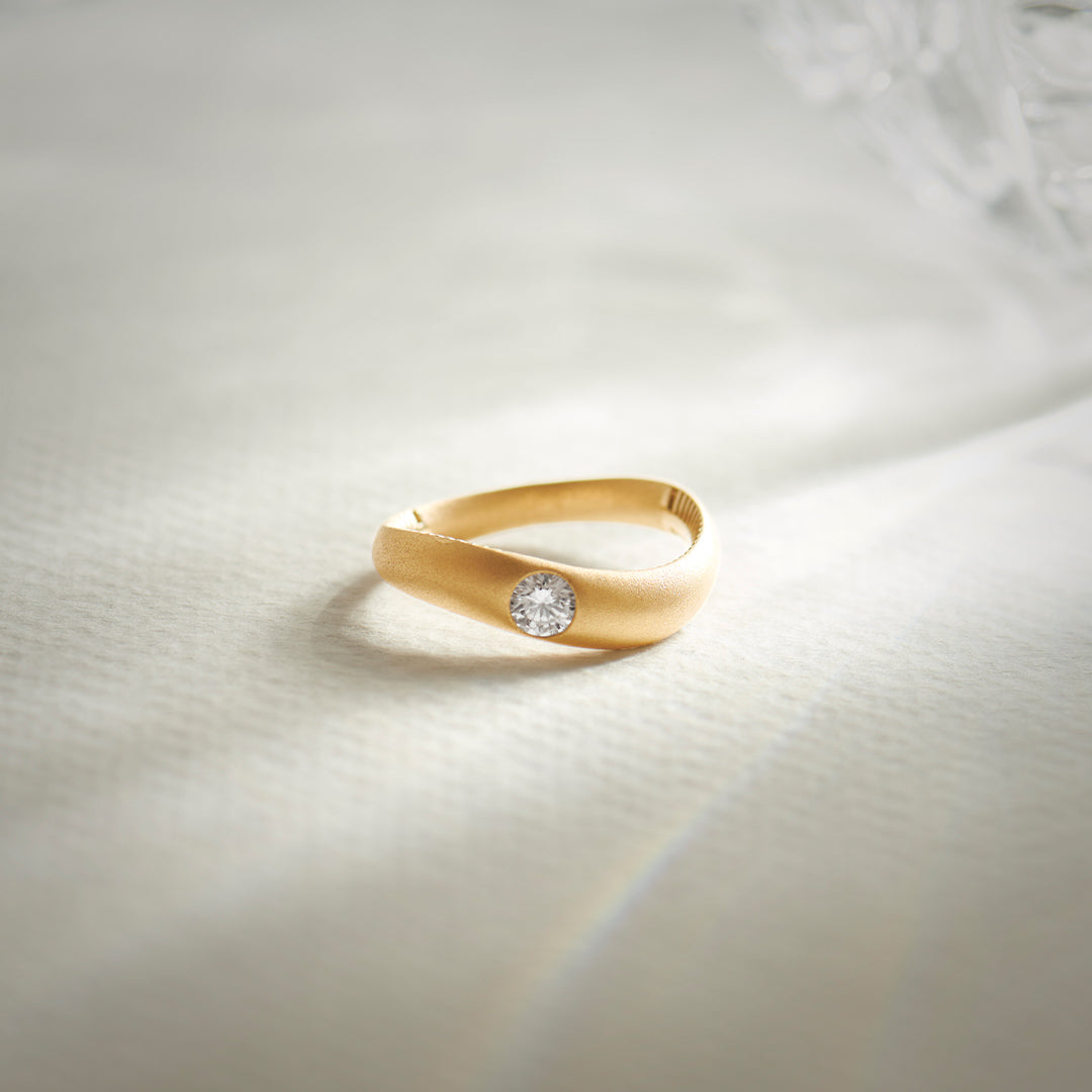 Fine S Solitaire Ring, 14K Solid Gold, 1/4 ct Lab Grown Diamond-2