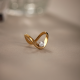 Vanki Solitaire Diamond Ring, 14K Gold Vermeil, 3/8 ct Lab Grown Diamond-1