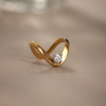 Vanki Solitaire Diamond Ring, 14K Gold Vermeil, 3/8 ct Lab Grown Diamond-6