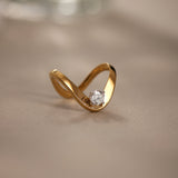 Vanki Solitaire Diamond Ring, 14K Gold Vermeil, 3/8 ct Lab Grown Diamond-6