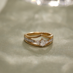 Crown Diamond Ring, 14K Gold Vermeil, 5/8 ct Lab Grown Diamond-6