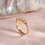 Minimal Solitaire Ring, 14K Gold Vermeil, 1/2 ct Lab Grown Diamond-6