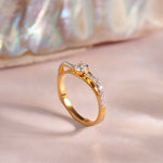 Minimal Solitaire Ring, 14K Gold Vermeil, 1/2 ct Lab Grown Diamond-6