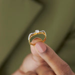 Minimal Solitaire Ring, 14K Gold Vermeil, 1/2 ct Lab Grown Diamond-4