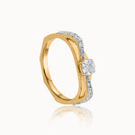Minimal Solitaire Ring, 14K Solid Gold, 1/2 ct Lab Grown Diamond-3