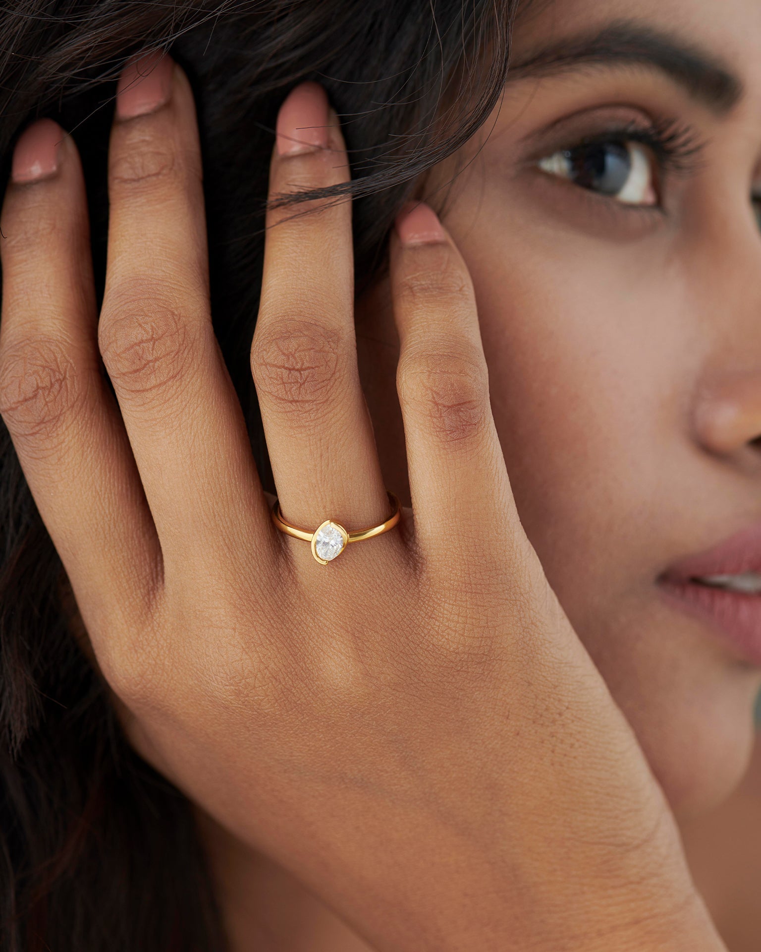 Eternal Solitaire Ring, 14K Gold Vermeil, 1/3 ct Lab Grown Diamond-4