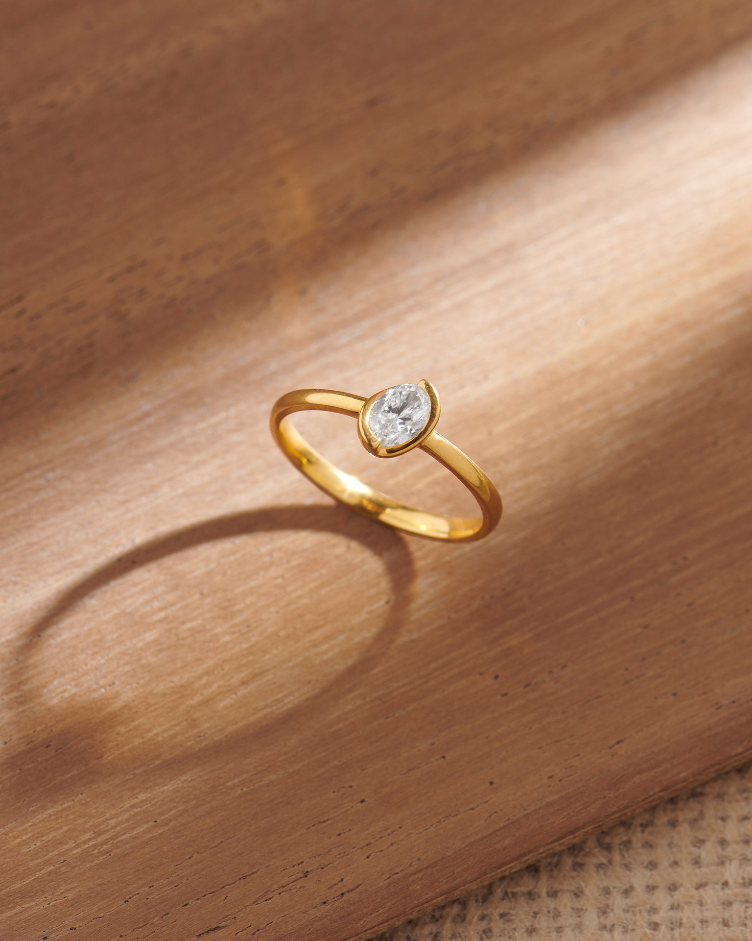 Eternal Solitaire Ring, 14K Gold Vermeil, 1/3 ct Lab Grown Diamond-6
