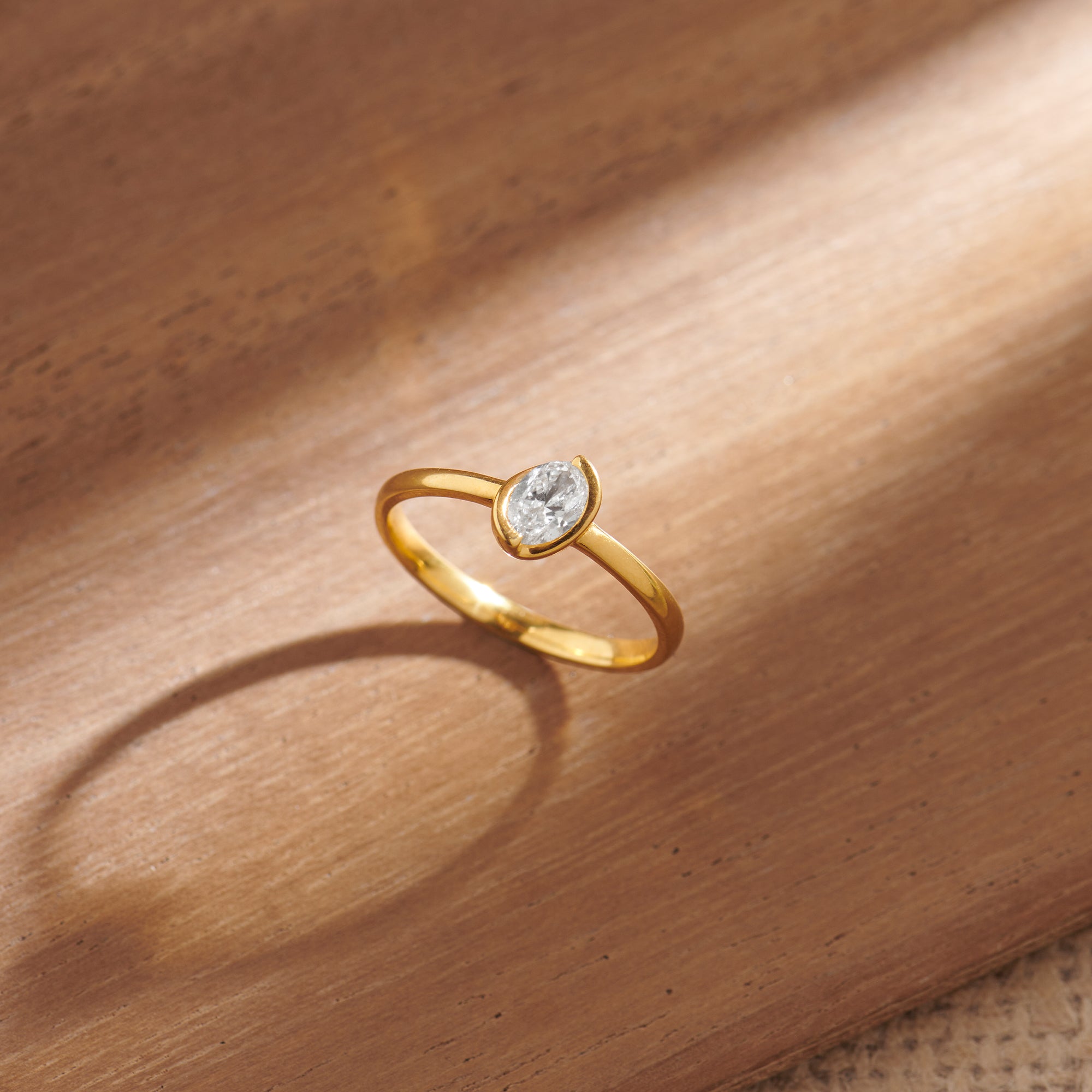 Eternal Solitaire Ring, 14K Gold Vermeil, 1/3 ct Lab Grown Diamond-1