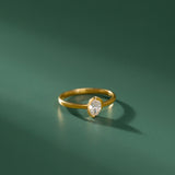 Eternal Solitaire Ring, 14K Gold Vermeil, 1/3 ct Lab Grown Diamond-5
