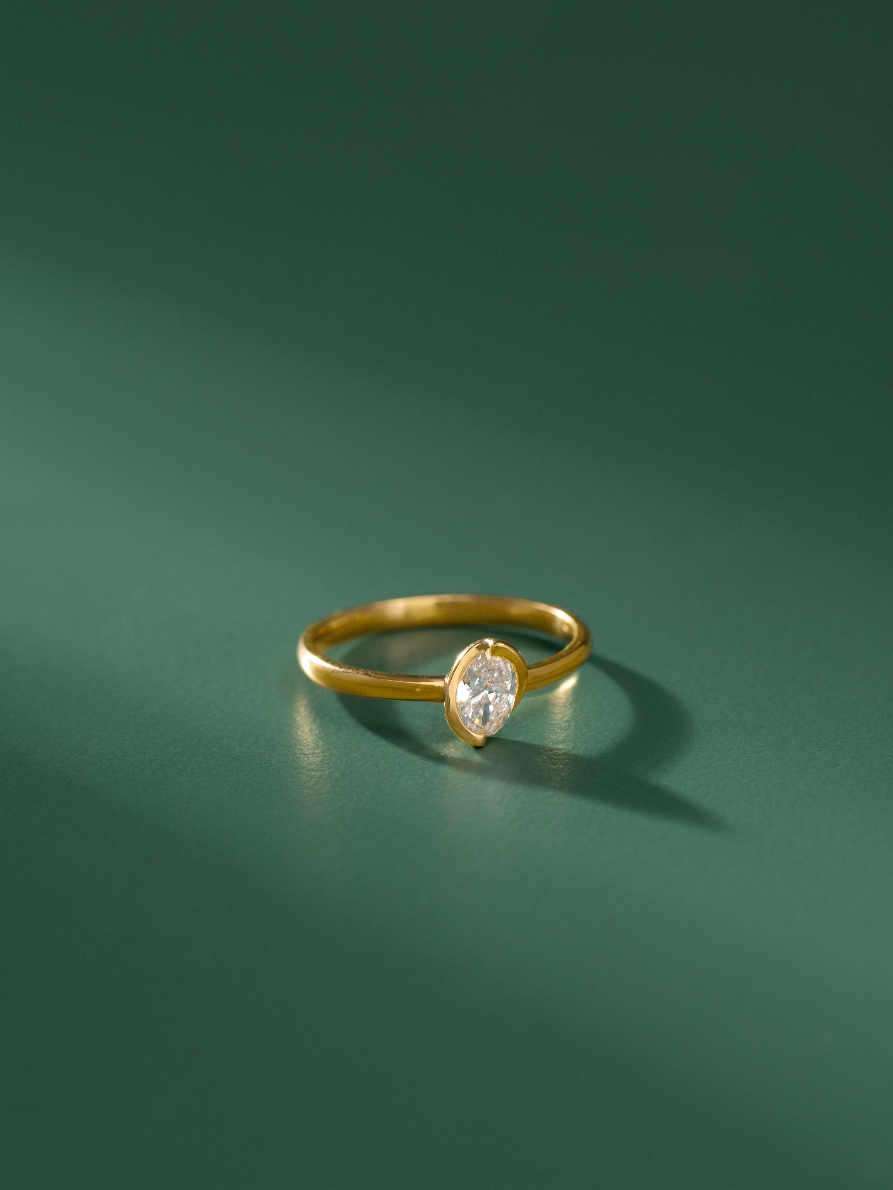 Eternal Solitaire Ring, 14K Gold Vermeil, 1/3 ct Lab Grown Diamond-5