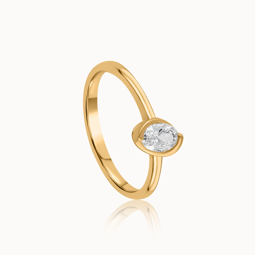 Eternal Solitaire Ring, 14K Gold Vermeil, 1/3 ct Lab Grown Diamond-3