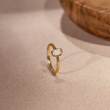 Elegant Emerald Solitaire Ring