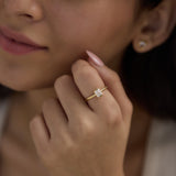 Elegant Emerald Solitaire Ring