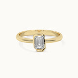 Elegant Emerald Solitaire Ring