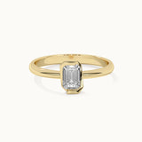 Elegant Emerald Solitaire Ring