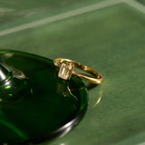 Elegant Emerald Solitaire Ring