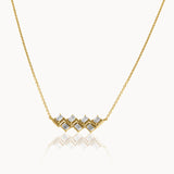 Radiant Diamond Bar Necklace