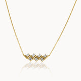 Radiant Diamond Bar Necklace
