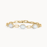 Opal Paperclip Link Bracelet