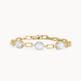 Opal Paperclip Link Bracelet