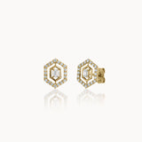 Radiant Halo Diamond Earrings