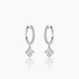 Diamond Dew Drop Cluster Earrings
