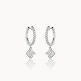 Diamond Dew Drop Cluster Earrings