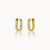 Two Row Frosted Diamond Earrings