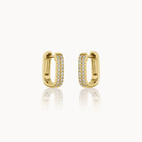 Two Row Frosted Diamond Earrings