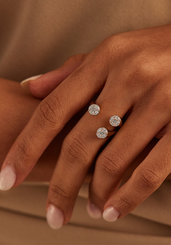 Contemporary Open Diamond Band