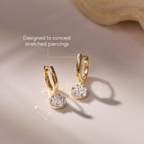 Dancing Diamond Cluster Hoop Earrings