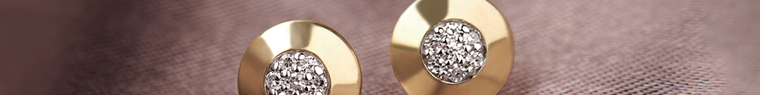 Disc Cluster Diamond Earrings, 14K Gold Vermeil, 1/10 ct Lab Grown Diamond-1
