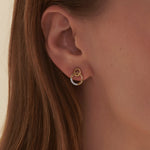 Interlinked Diamond Earrings, 14K Gold Vermeil, 1/20 ct Lab Grown Diamond-2