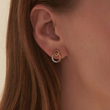 Interlinked Diamond Earrings, 14K Gold Vermeil, 1/20 ct Lab Grown Diamond-2