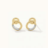 Interlinked Diamond Earrings, 14K Gold Vermeil, 1/20 ct Lab Grown Diamond-3