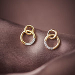 Interlinked Diamond Earrings, 14K Gold Vermeil, 1/20 ct Lab Grown Diamond-5