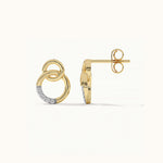 Interlinked Diamond Earrings, 14K Gold Vermeil, 1/20 ct Lab Grown Diamond-6