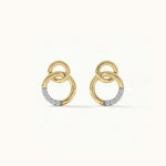 Interlinked Diamond Earrings, 14K Gold Vermeil, 1/20 ct Lab Grown Diamond-7