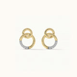 Interlinked Diamond Earrings, 14K Gold Vermeil, 1/20 ct Lab Grown Diamond-7